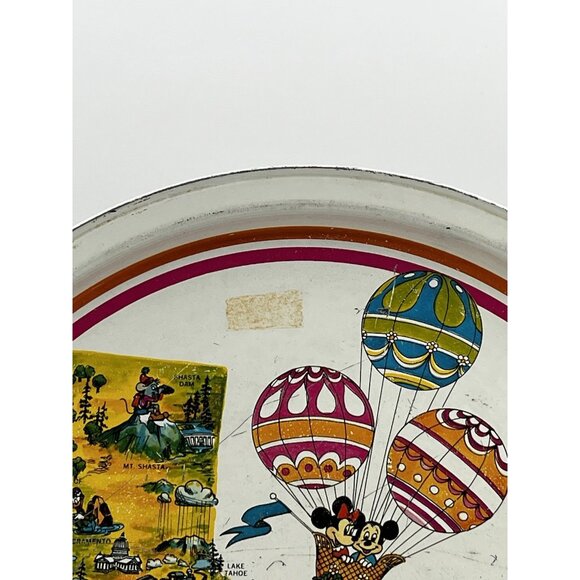 Vintage Disney Metal Tin Serving Tray Disneyland California 11" Walt Disney - Picture 8 of 13